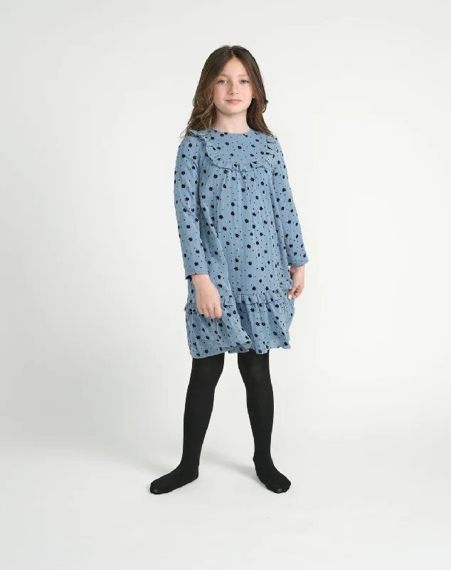 Slate Print Flowy Dress TLRW2226-B Shift Classic Vintage