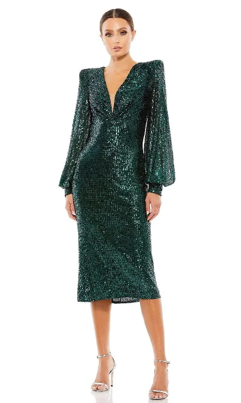 Ieena Duggal - 26866 Long Bishop Sleeves Dress Tunics Seasonal trendy