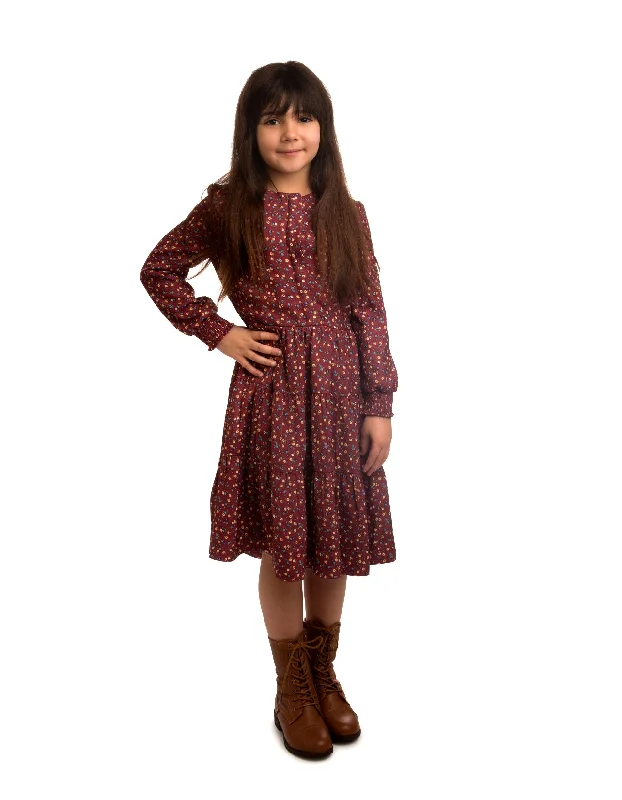 Maroon Floral Dress SNK1314 Tunics Chinos classic