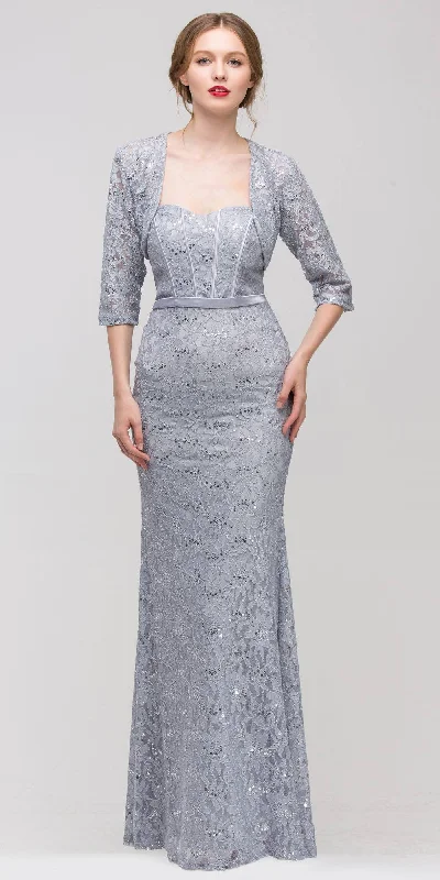 Eureka 2080J Long Lace Gown Fitted Flare Strapless Mid Sleeve Jacket Insulated Jacket Fitted Jacket Loose Jacket Eureka 2080J Long Lace Gown Fitted Flare Strapless Mid Sleeve Jacket Insulated Jacket Fitted Jacket Loose Jacket