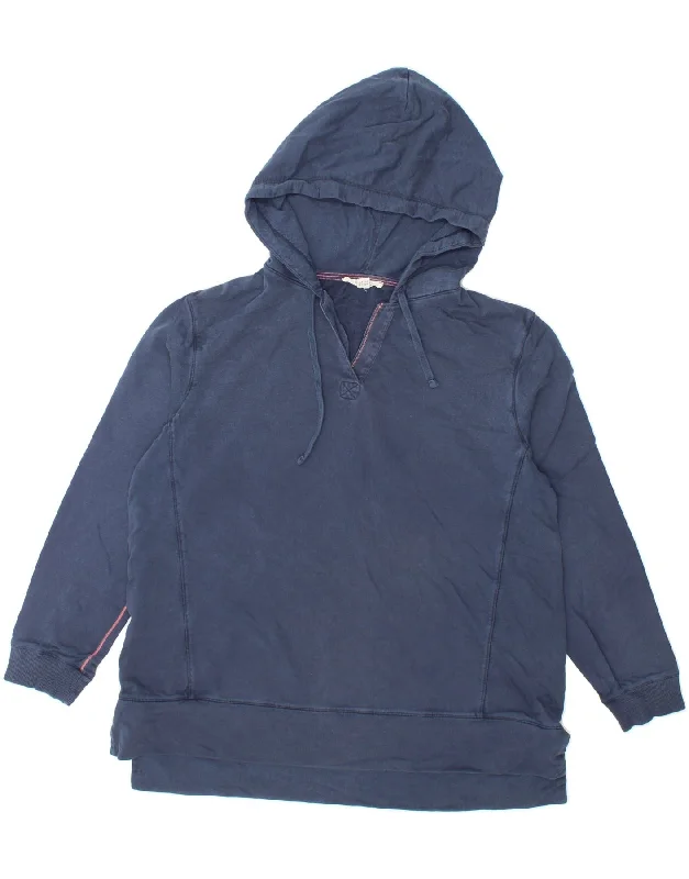WHITE STUFF Womens Hoodie Jumper UK 14 Large Navy Blue Cotton Hoodie with Relaxed Fit Easy Casual WHITE STUFF Womens Hoodie Jumper UK 14 Large Navy Blue Cotton Hoodie with Relaxed Fit Easy Casual