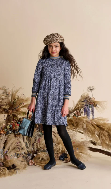 Light Blue Leopard Print Dress 1591 Tunics Travel practical