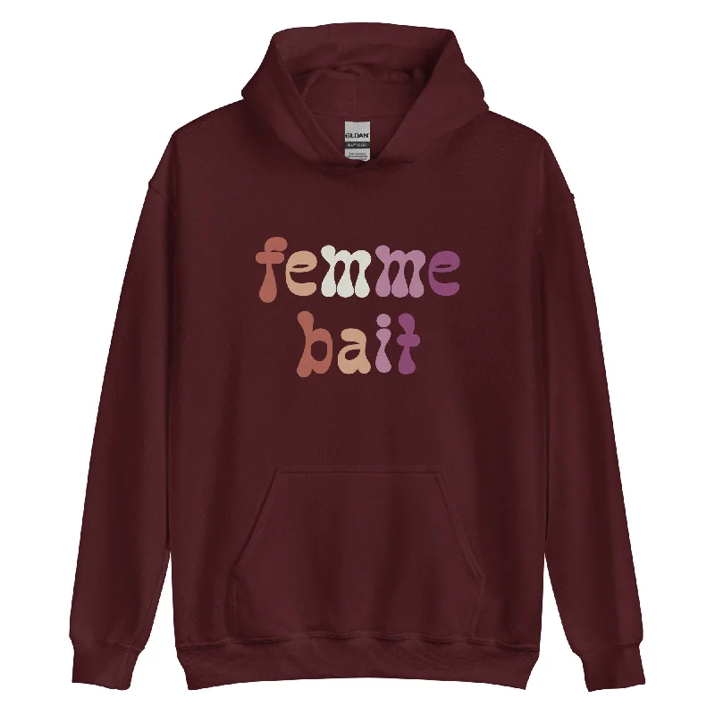 Femme Bait Retro Lesbian Hoodie Hoodie with Hood Adjustable Protection