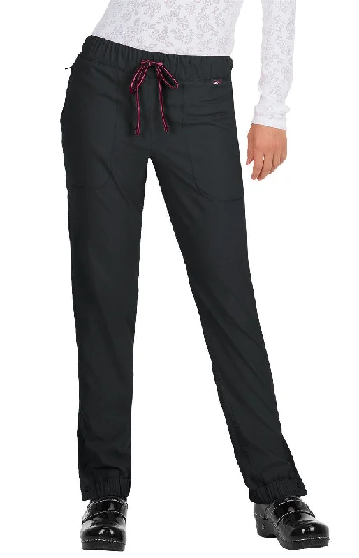 Happiness Pant by KOI XXS-3X / Black/NeonPink Comfortable Cargo Pants
