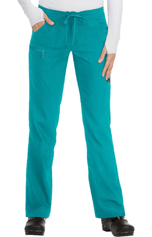 Peace Pant Regular  by KOI XXS-5XL /  Teal Trendy Printed Pants