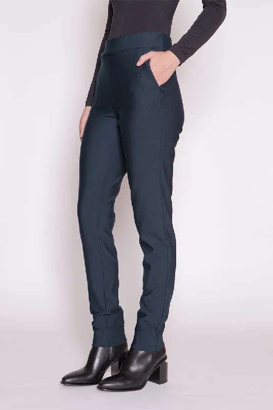 Secluded Side Pocket Pant | Ink Stylish Elastic Waist Pants