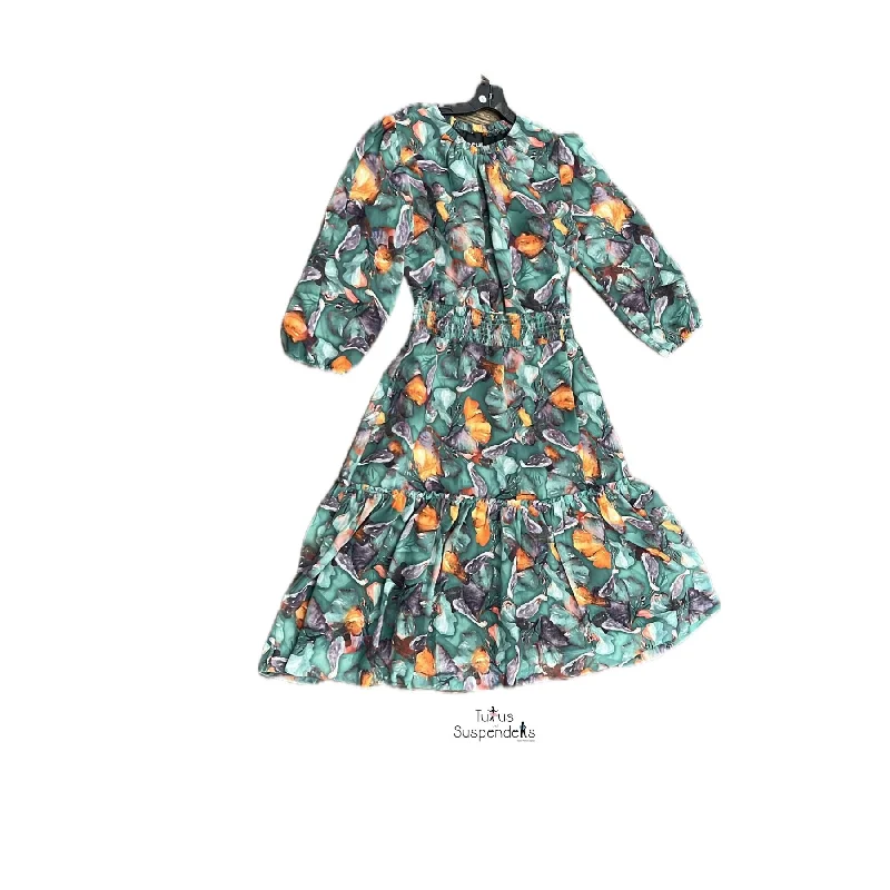 Watercolor Floral Smocked Dress J242- Tunics stripes playful