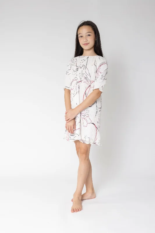 Floral Chiffon Print Dress FR23032-A Tunics Party sparkling