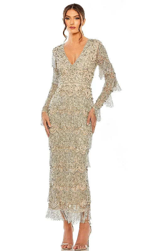 Mac Duggal 93861 - V-Neck Beaded Dress Tunics Exclusive limited