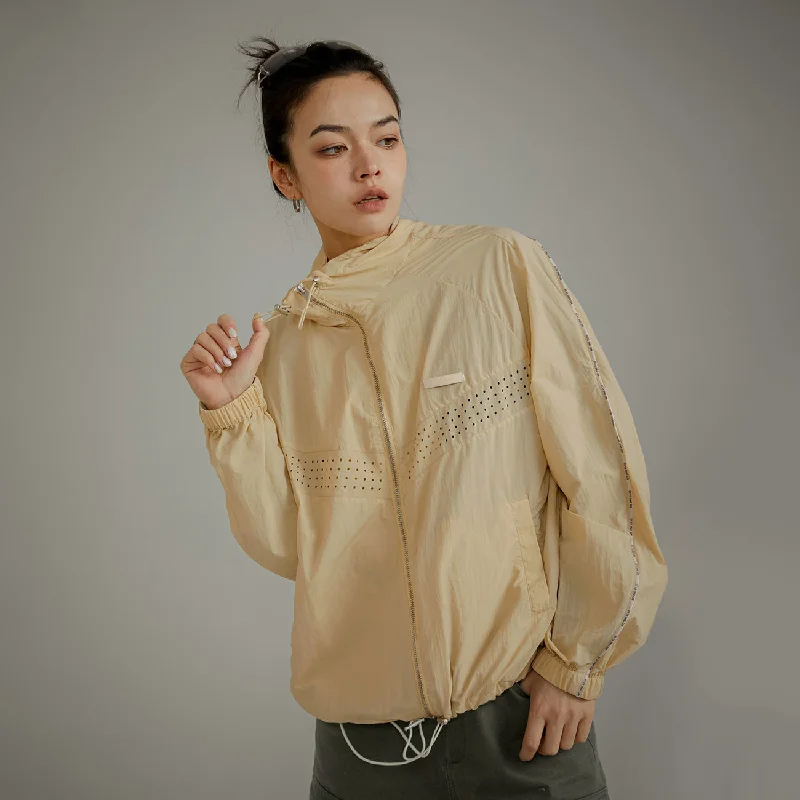 String Outer Jacket Stand-Up Collar Roll-Neck Collar Turtle Neck