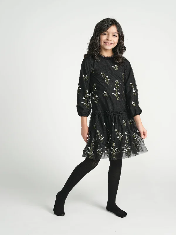 Mesh Embroidered Dress TLRW2207-A Bodycon Club Sequined