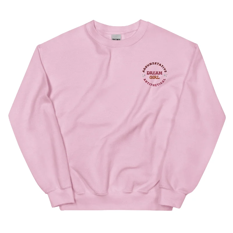 Dream Girl Sunset Embroidered Sweatshirt Hoodie Dress Longline Feminine