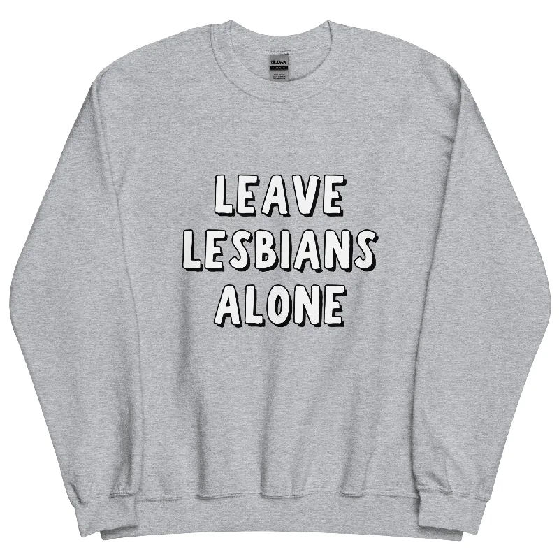 Leave Lesbians Alone (Black & White) Sweatshirt Hoodie with Thumb Holes Functional Cozy Leave Lesbians Alone (Black & White) Sweatshirt Hoodie with Thumb Holes Functional Cozy