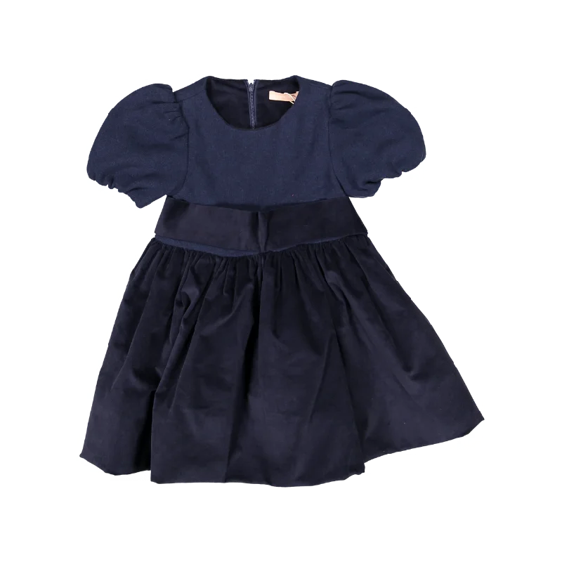 AW24-12/03-Rebeca dress-Marino velvet and knit Tunics Satin smooth
