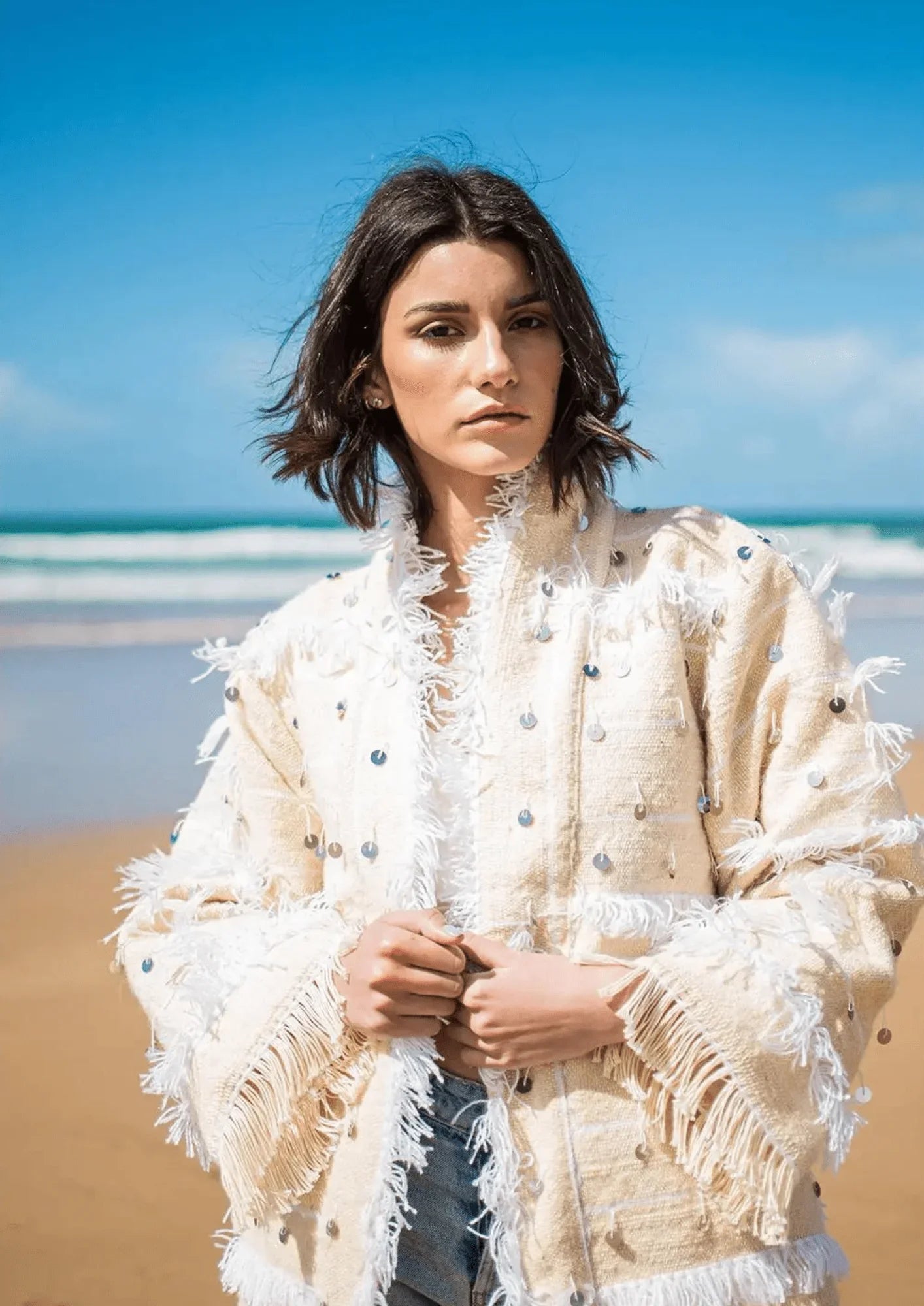 HANDI JACKET IN BOHEMIAN STYLE Satin Jacket Silk Jacket Chiffon Jacket