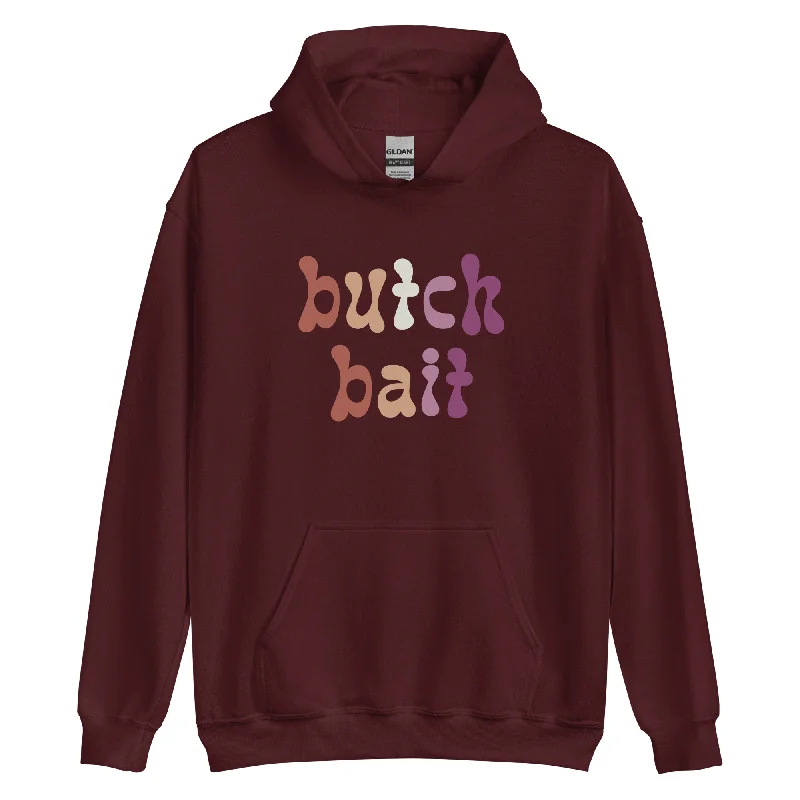 Butch Bait Retro Lesbian Hoodie Hoodie with Embroidery Detailed Premium