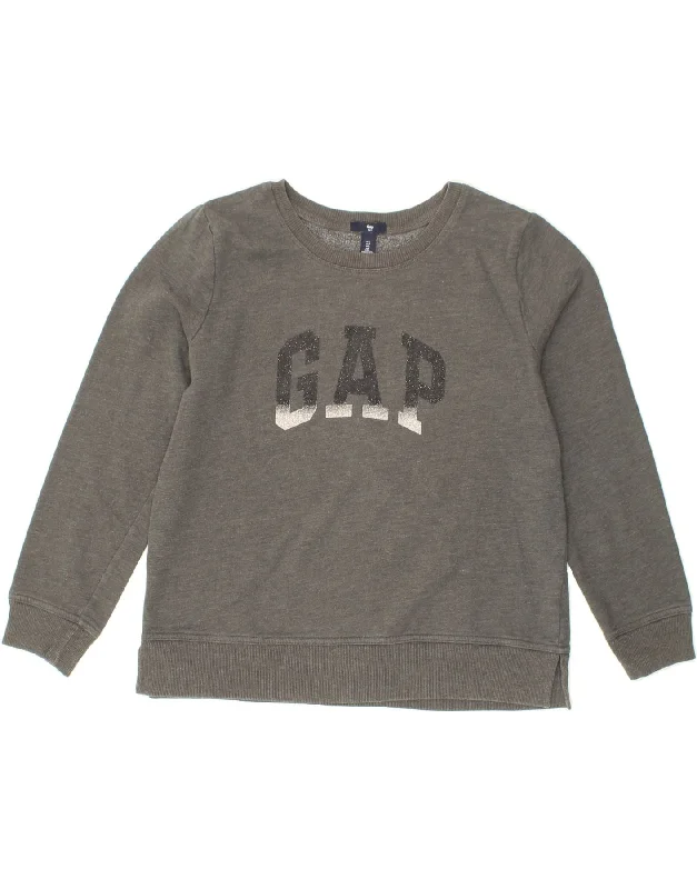 GAP Womens Graphic Sweatshirt Jumper UK 14 Large Grey Cotton Hoodie with Rhinestones Sparkly Elegant GAP Womens Graphic Sweatshirt Jumper UK 14 Large Grey Cotton Hoodie with Rhinestones Sparkly Elegant