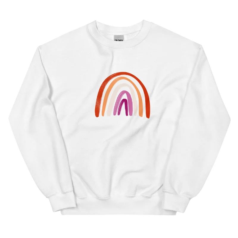 Lesbian Rainbow Sweatshirt Hoodie with Back Slit Movement Comfort