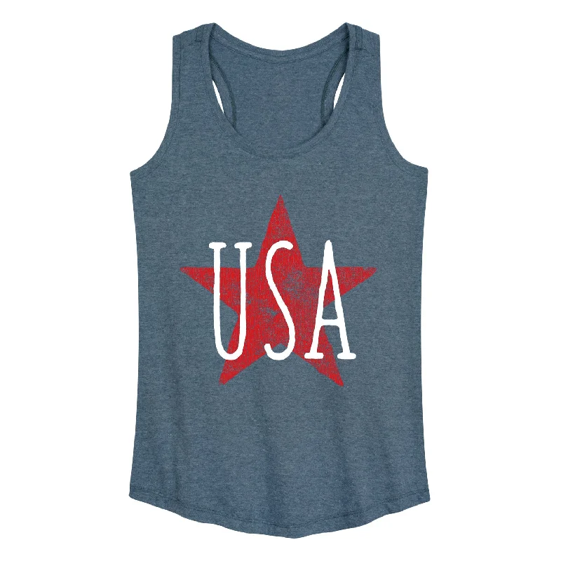 Usa Star Womens Racerback Tank loose fit tank