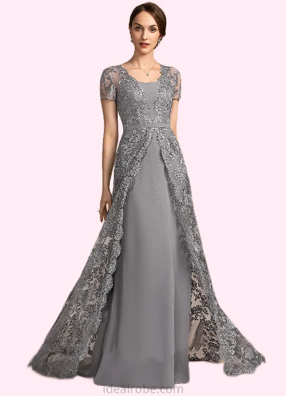 Karsyn A-Line Square Neckline Sweep Train Chiffon Lace Mother of the Bride Dress STK126P0014903 Karsyn A-Line Square Neckline Sweep Train Chiffon Lace Mother of the Bride Dress STK126P0014903