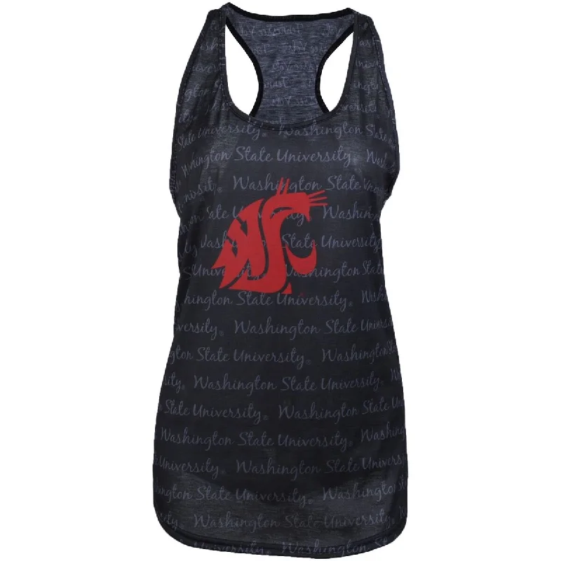 WSU Grey Script Tank Top casual tank top