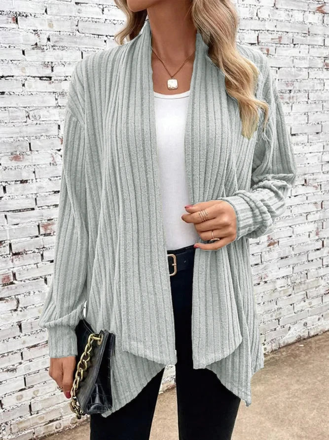Autumn and Winter New Women's Long Sleeve Solid Loose Cardigan Coat Women Stylish Fashionable Trendy