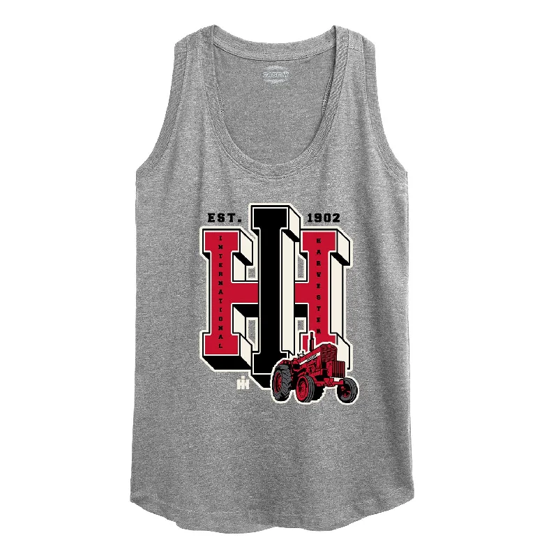 IH Varsity Patch Womens Racerback Tank gold tank top