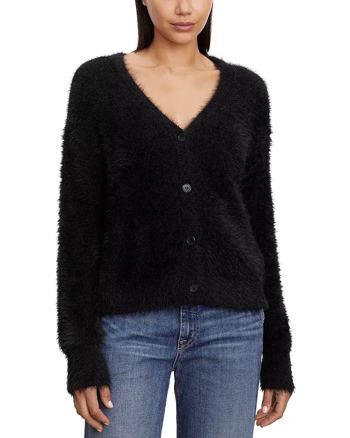 Kelsey Cardigan in Black Front Pockets Side Pockets Patch Pockets