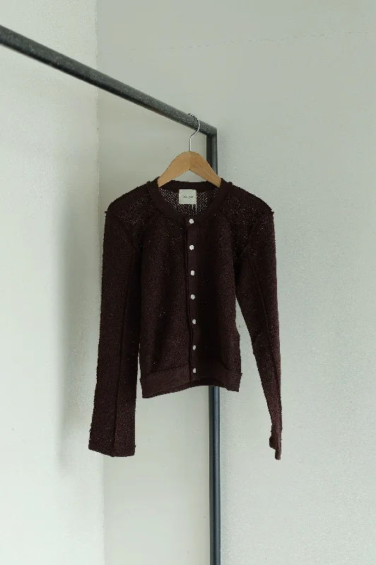 jonnlynx MESH CARDIGAN Handmade Hand-knitted Hand-woven