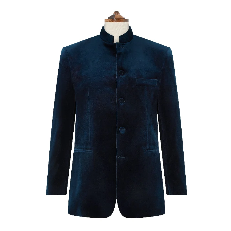 Darley French Navy Nehru Velvet Jacket Belted Jacket Elasticated Jacket Padded Jacket Darley French Navy Nehru Velvet Jacket Belted Jacket Elasticated Jacket Padded Jacket