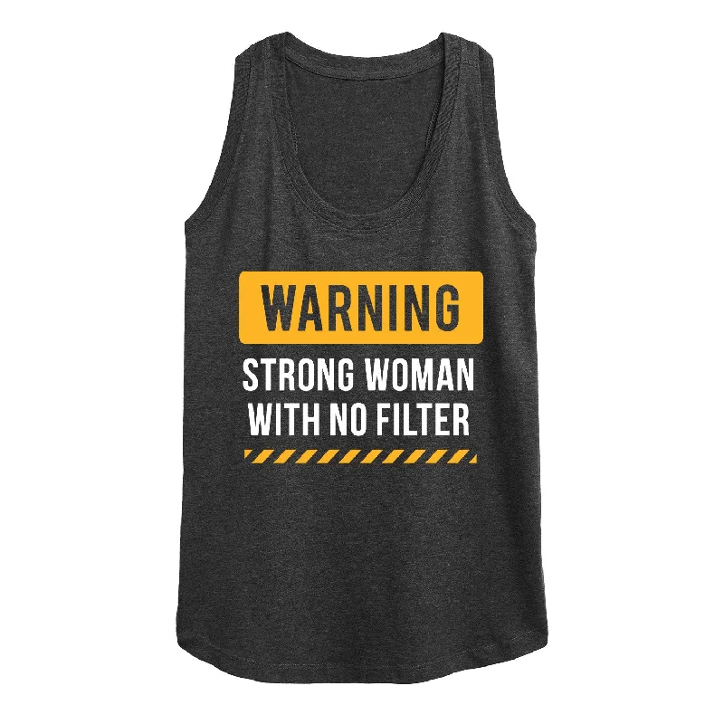Warning Strong Woman Womens Racerback Tank sleep tank top
