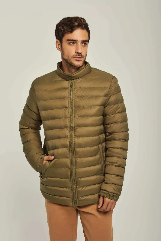 Men Regular Fit Jacket - Green Welt Pockets Slit Pockets Flap Pockets