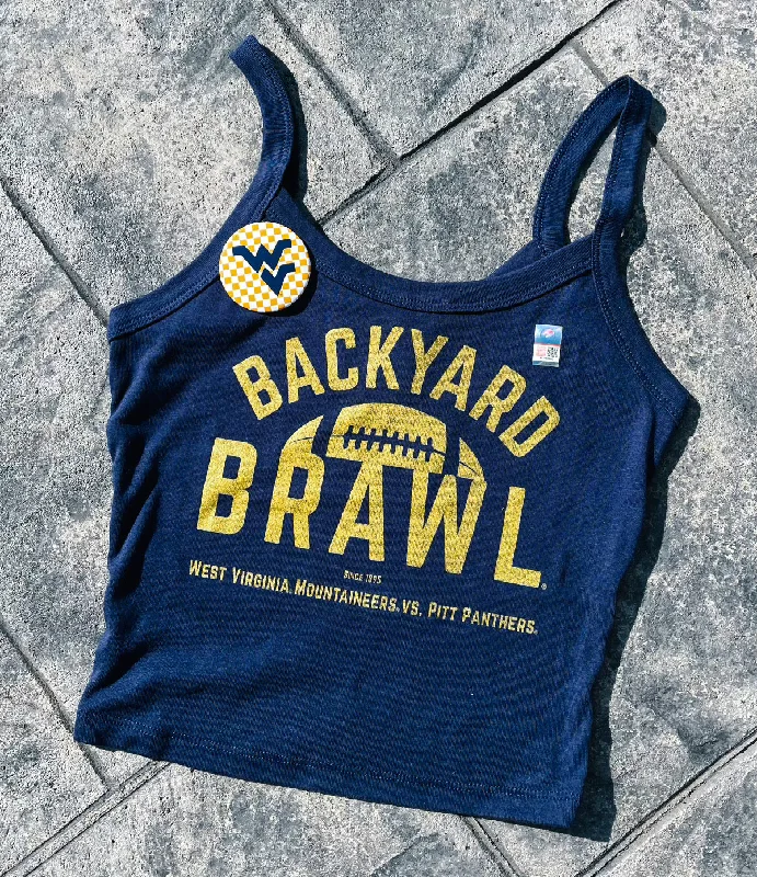 BACKYARD BRAWL CROPPED TANK cropped tank top