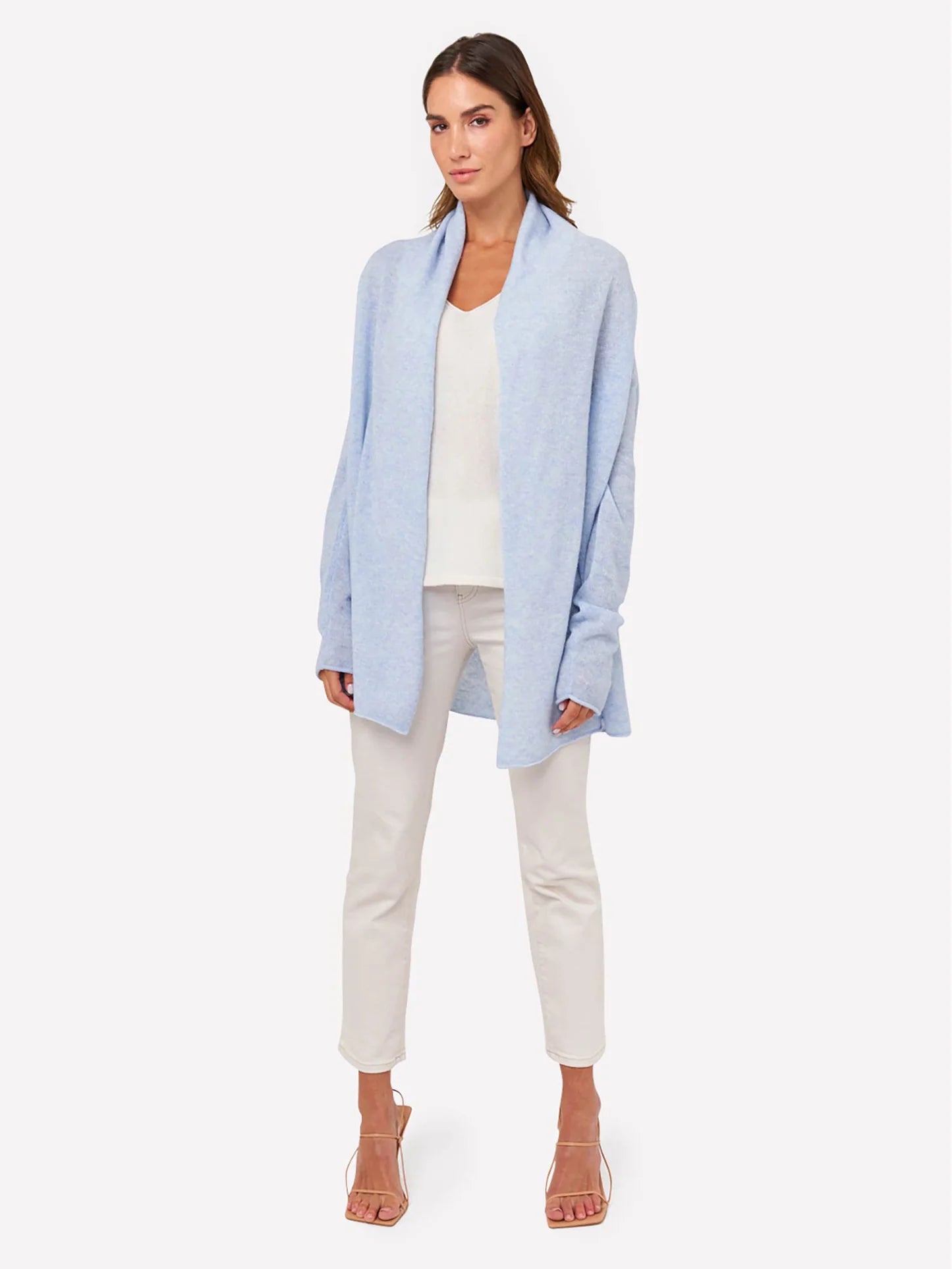 Mona Travel Cardigan Splash - Brodie Cashmere Oversized Loose Flowy