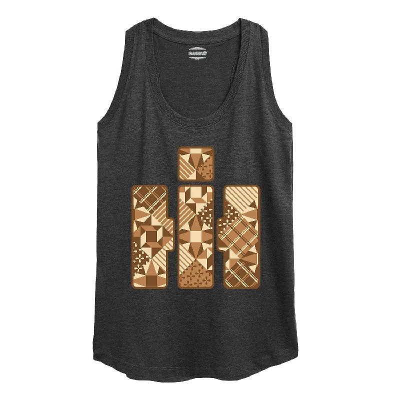 Patchwork Logo Womens Racerback Tank rhinestone tank top