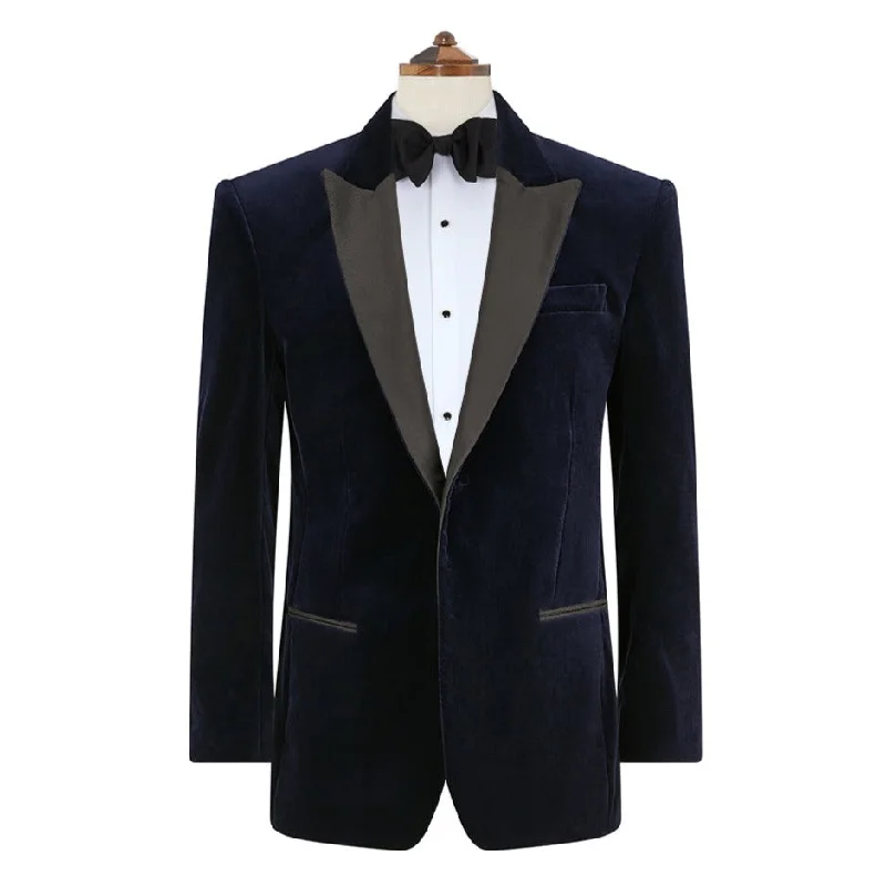 Bailey Navy Velvet Jacket Satin Jacket Silk Jacket Chiffon Jacket