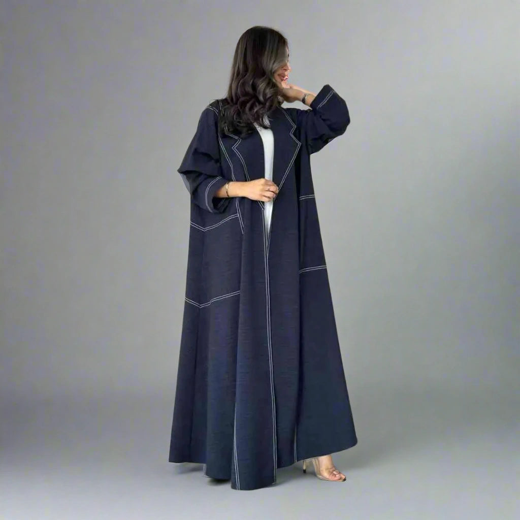 Modest Fashion Cardigan Open Abaya Dress #24123 Oversized Loose Flowy