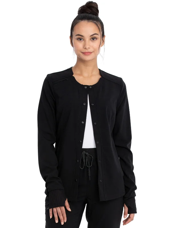 Women's Notched Collar Snap Front Jacket Tiered Jacket Buttoned Jacket Zippered Jacket Women's Notched Collar Snap Front Jacket Tiered Jacket Buttoned Jacket Zippered Jacket