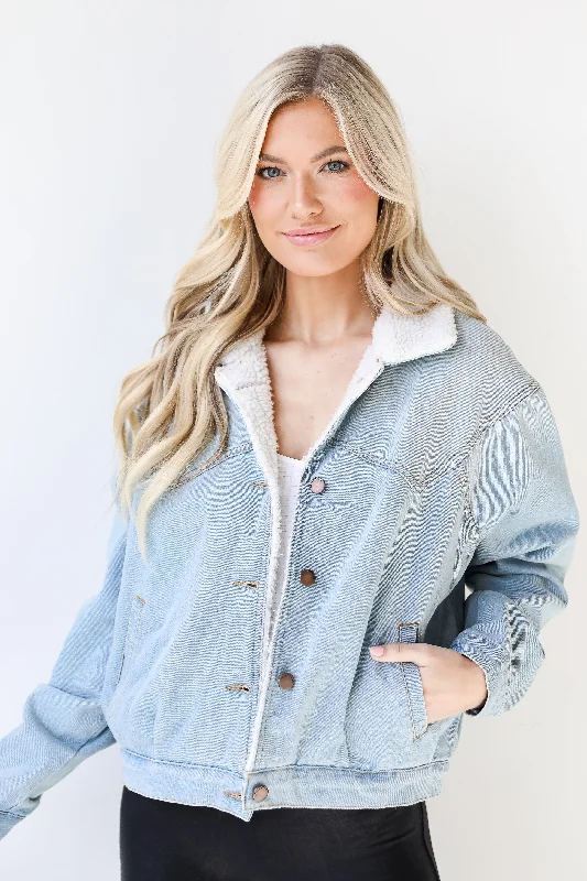 Greatest Adventure Sherpa Denim Jacket Rayon Fabric Velvet Fabric Corduroy Fabric