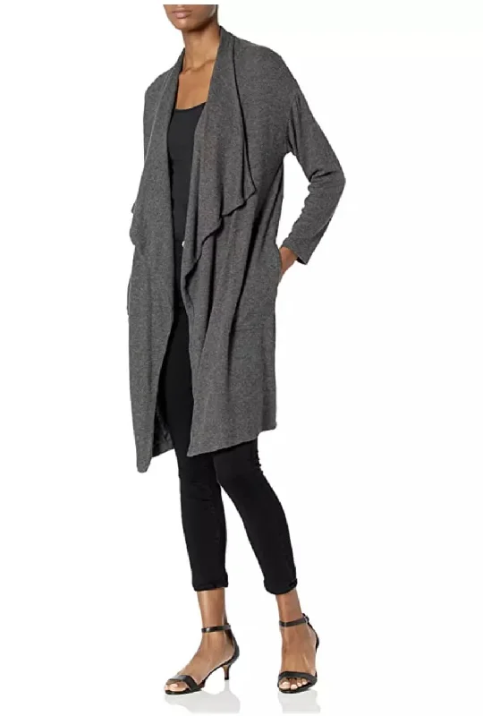 Adonia Cardigan in Antracite grey Rayon Fabric Velvet Fabric Corduroy Fabric