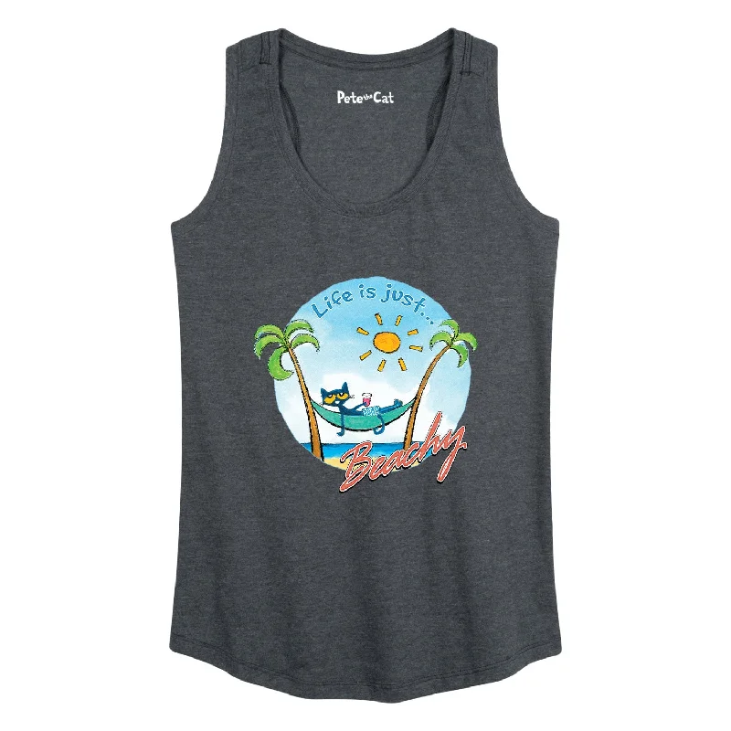 Life Is Just Beachy Womens Racerback Tank teal tank top