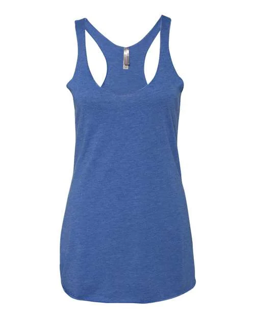 Next Level - Women’s Triblend Racerback Tank - 6733 Royal black tank top