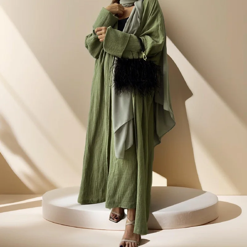 Army Green Cardigan + Pants