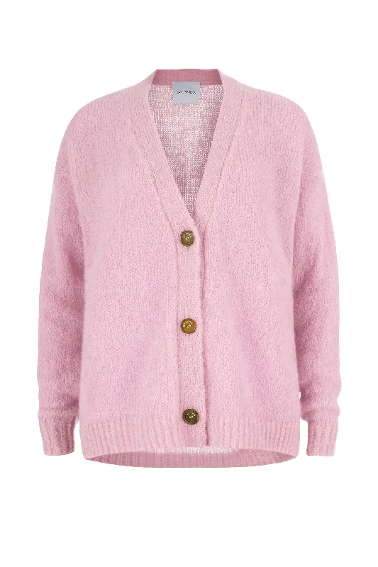 Melody Mohair Cardigan Pink Long Cardigan Short Cardigan Medium Cardigan