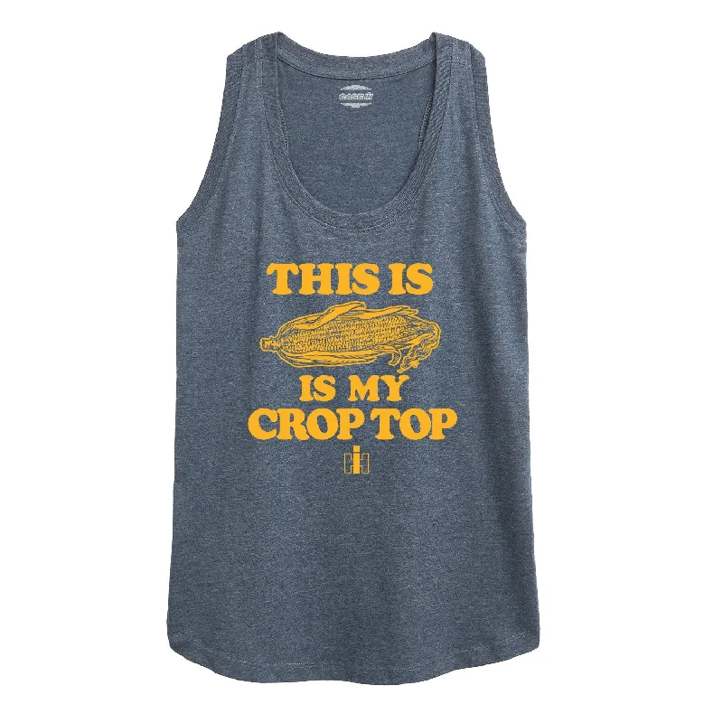This is My Crop Top Womens Racerback Tank navy tank top