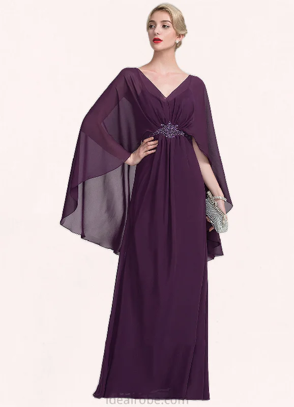 Brooke A-Line V-neck Floor-Length Chiffon Mother of the Bride Dress With Ruffle Beading STK126P0014869 Brooke A-Line V-neck Floor-Length Chiffon Mother of the Bride Dress With Ruffle Beading STK126P0014869