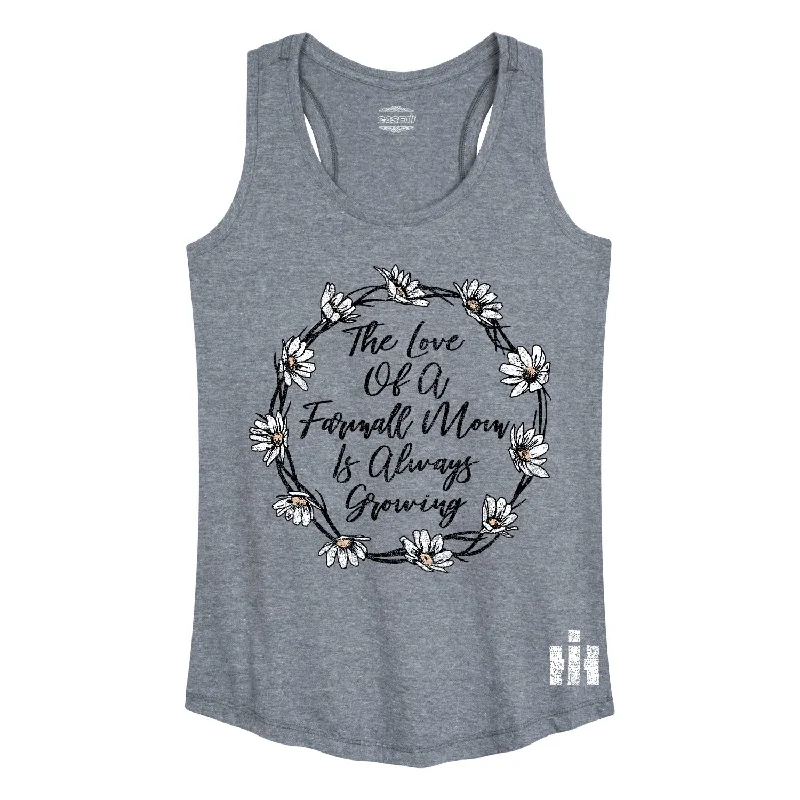 Farmall Mom Womens Racerback Tank charcoal tank top