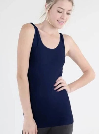 Signature Jersey Tank Top [Navy-NS5178] seamless tank top