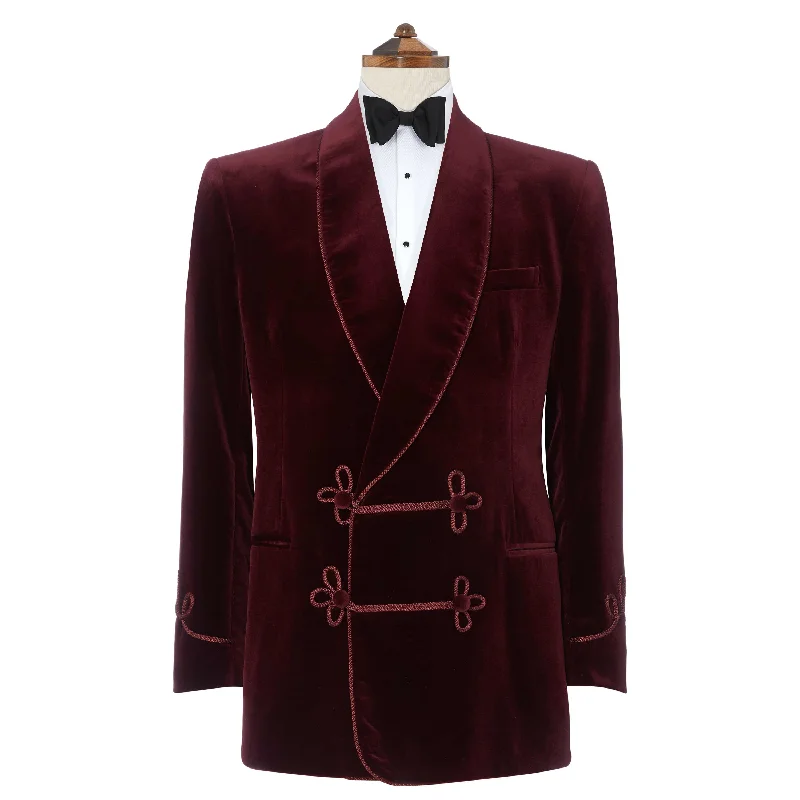 Bloomsbury Burgundy Velvet Jacket Rayon Jacket Velvet Jacket Corduroy Jacket