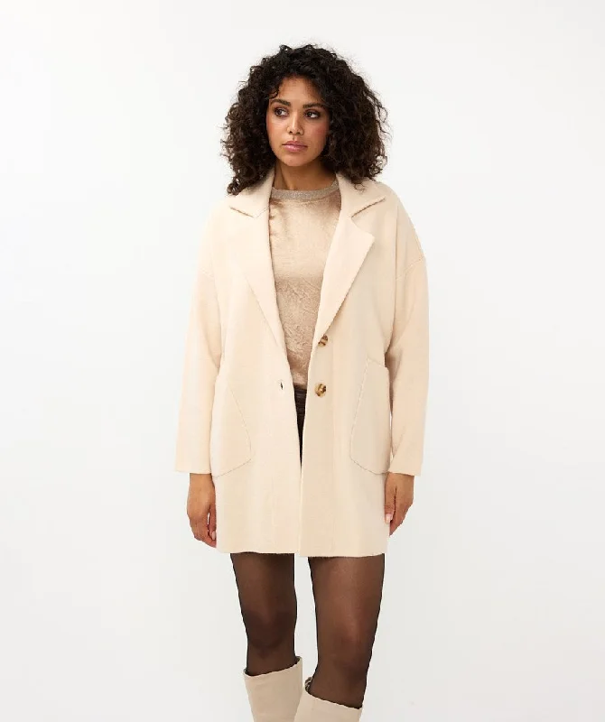 Esqualo Long Cardigan Blazer Print Jacquard Patchwork
